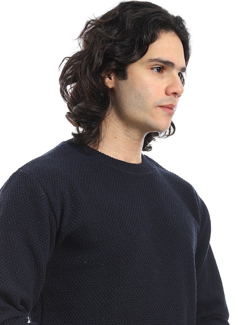 Andora Premium Knitted Pullover_Navy - Image 4