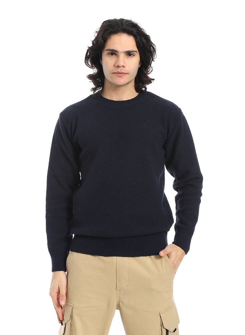 Andora Premium Knitted Pullover_Navy - Image 1
