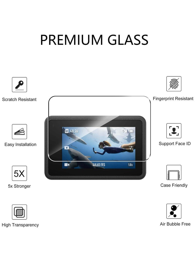 Screen Protector Set for DJI Osmo Action 4 : 6-Pack Tempered Glass Film, Including 2 Screen Protectors, 2 Camera Lens Protectors, High Definition, Case Friendly  - Image 2