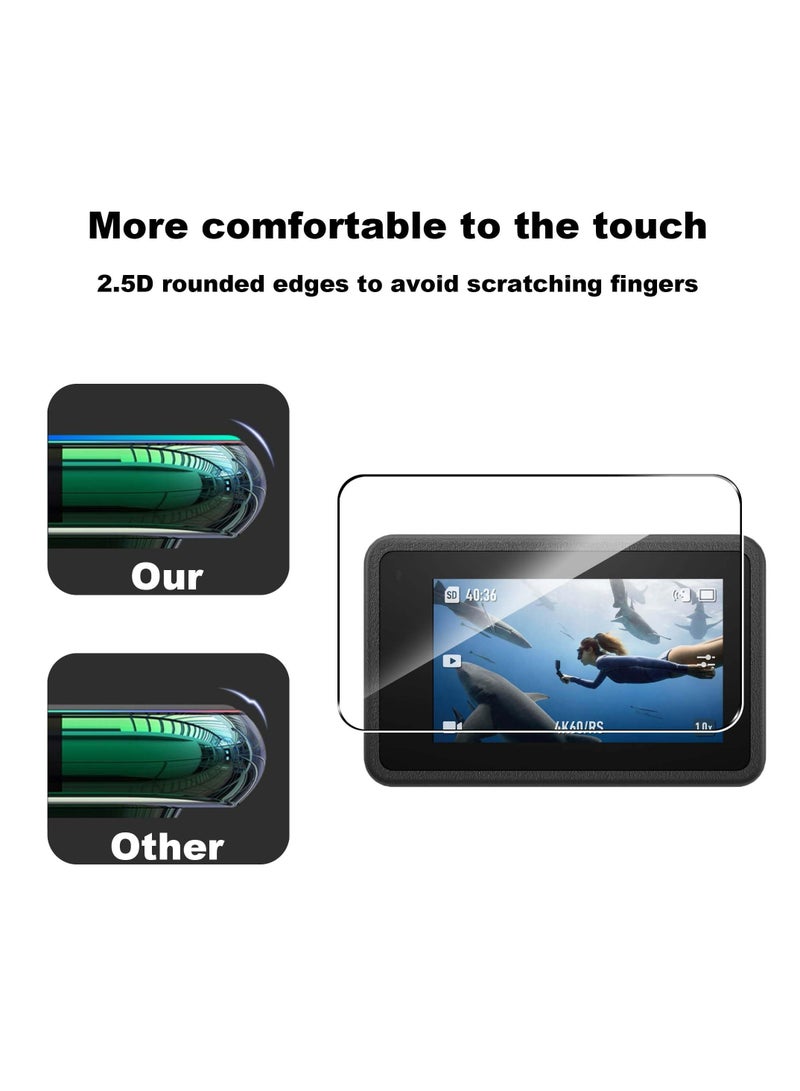 Screen Protector Set for DJI Osmo Action 4 : 6-Pack Tempered Glass Film, Including 2 Screen Protectors, 2 Camera Lens Protectors, High Definition, Case Friendly  - Image 5