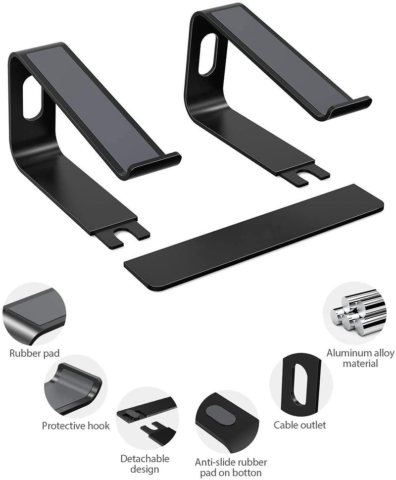 Gadget Wagon Gadget-Wagon Foldable Tabletop Laptop Riser Stand Desk with Aluminium Strong Body and 7 Level adjustments - Image 3