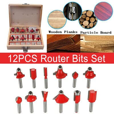 Mass Pro Mass Pro 12Pcs Multi Shapes RouterTrimmer Bit Set Combo14inch 635mm Shank Specially Designed for Woodworking  - Image 3