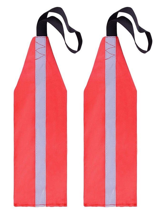 Emsiok 2 PCS Kayak Safety Flag High Visibility Trailer Warning Flags Reflective Travel Red Tow Flag Kayak Accessories for Truck Long Load Canoe Sup Towing ﻿ - Image 1