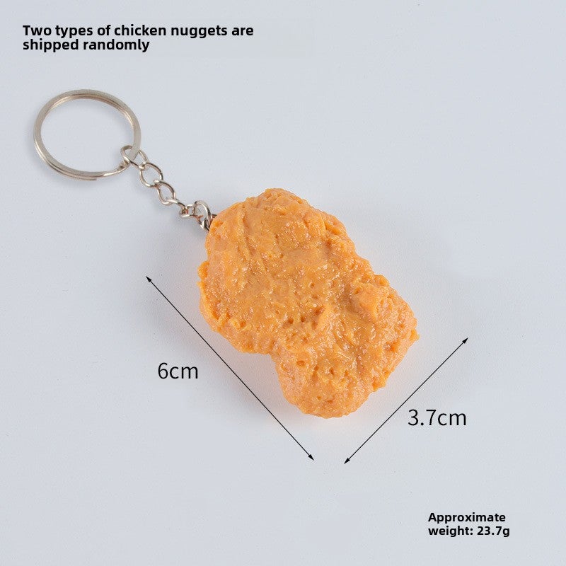 Simulated Fast Food Keychains Toy Food PropsColonel chicken keychain Colonel chicken keychain
