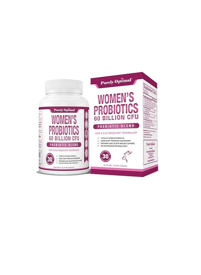 بحتة الأمثل البروبيوتيك للنساء - 60 مليار وحدة تشكيل مستعمرة، 30 كبسولة