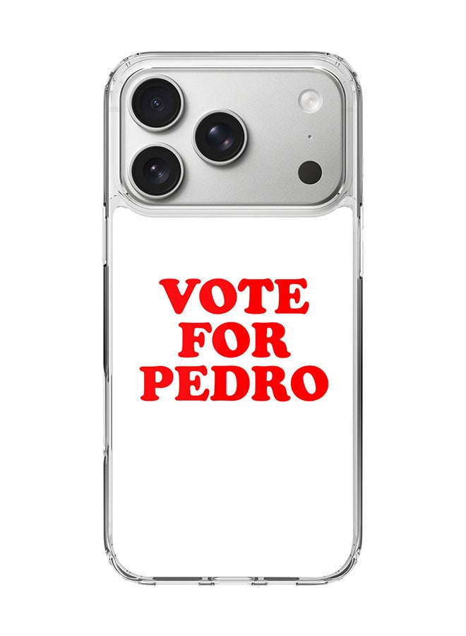 Stylizedd Classic Clear MagSafe Case for iPhone 17 Pro , Hybrid Soft Case Flexible Edges Anti Drop TPU PC Gel Thin Transparent Cover [ Designed for iPhone 17 Pro ] - Vote for Pedro