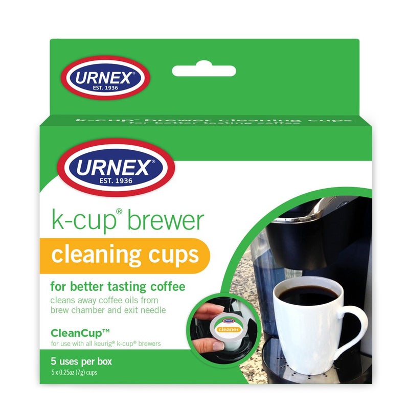 Urnex KCup Cleaner  5 Cleaning Cups  for Keurig Machines Compatible with Keurig 20  Removes Stains NonToxic