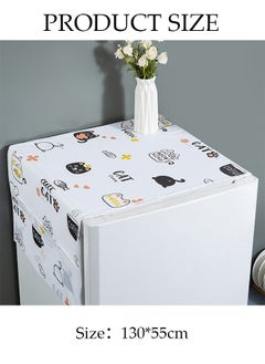 Generic Fridge Dust Cover Washer And Dryer Top Cover Refrigerator Dust Proof Cover with Storage Pockets with Side Storage Pockets Waterproof Multi-Purpose Top Covers  - Image 1