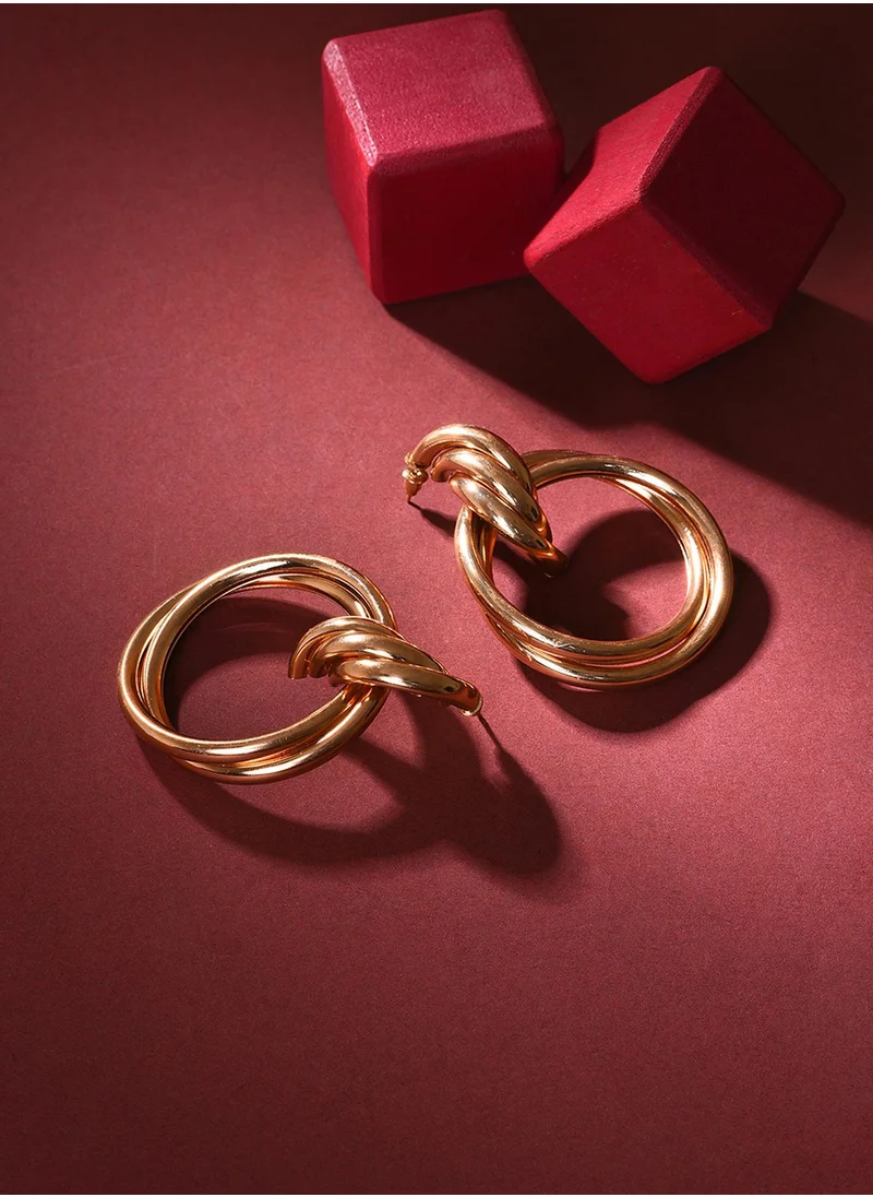 SOHI Contemporary Hoop Earrings
