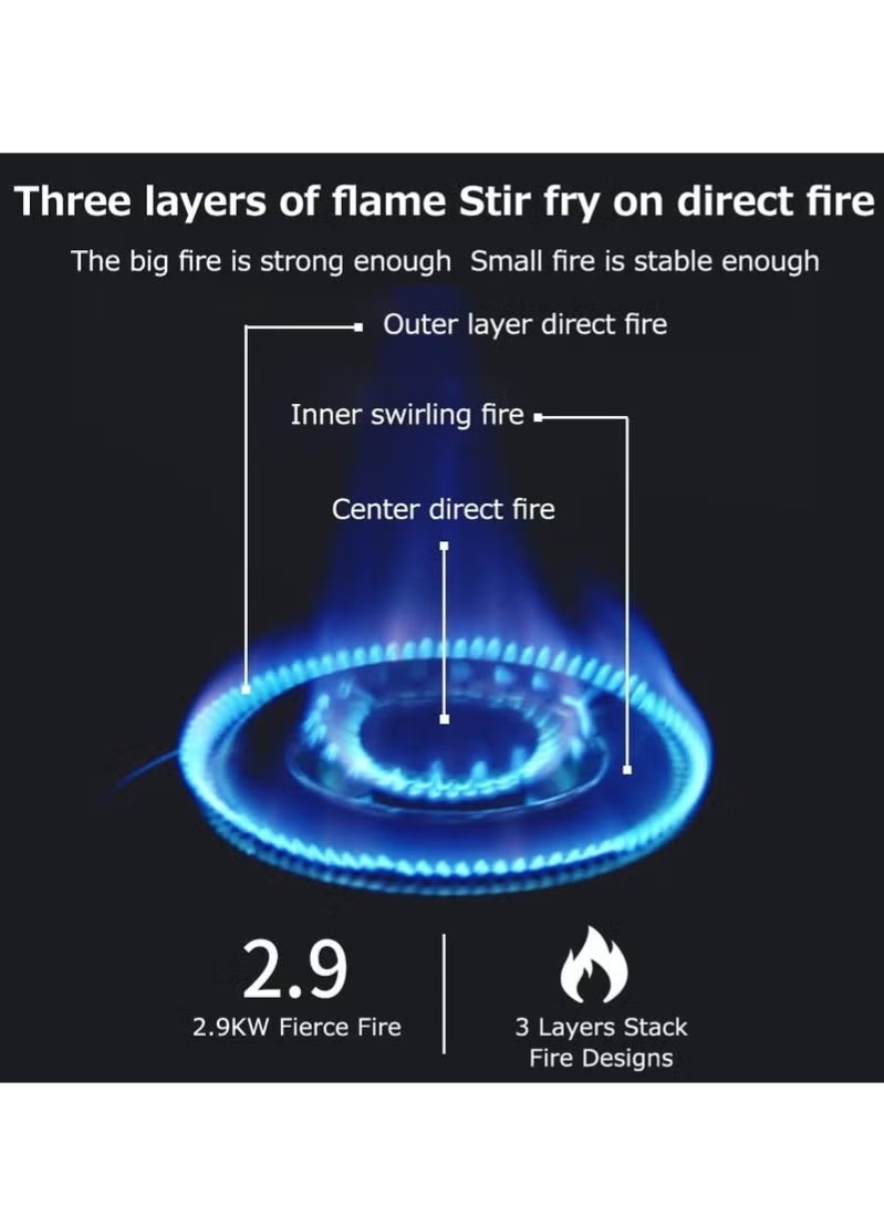 Denx Gas Stove Dual Use Type, Portable For Trips And Camping | 2.8 kw | 220 Gas Capacity - Image 3