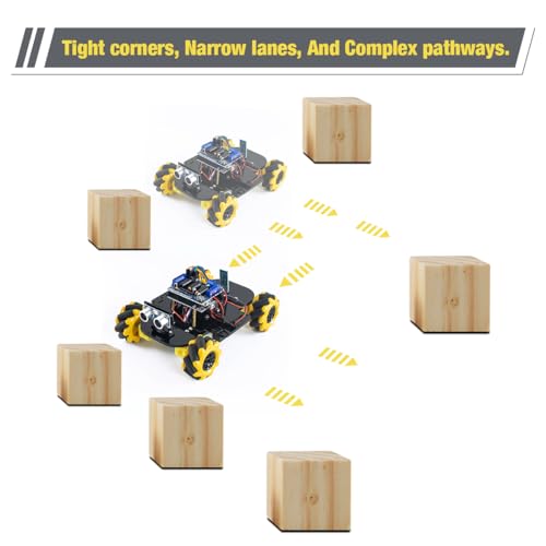 LAFVIN 4WD Mecanum Robot Car Kit Smart DIY Project Compatible with Arduino IDE - Image 5