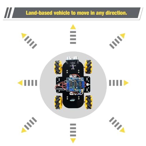 LAFVIN 4WD Mecanum Robot Car Kit Smart DIY Project Compatible with Arduino IDE - Image 3