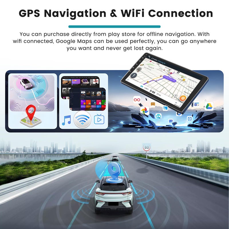 Roinvou [DSP & EQ] 2G+64G Car Radio for Ford Mustang 2005-2009/Explorer 2006-2010, 10.1 inch Touch Screen for Mustang Bluetooth Radio Upgrade with Wireless Carplay/GPS Navigation/FM/RDS/5G WiFi/Backup Camera - Image 4