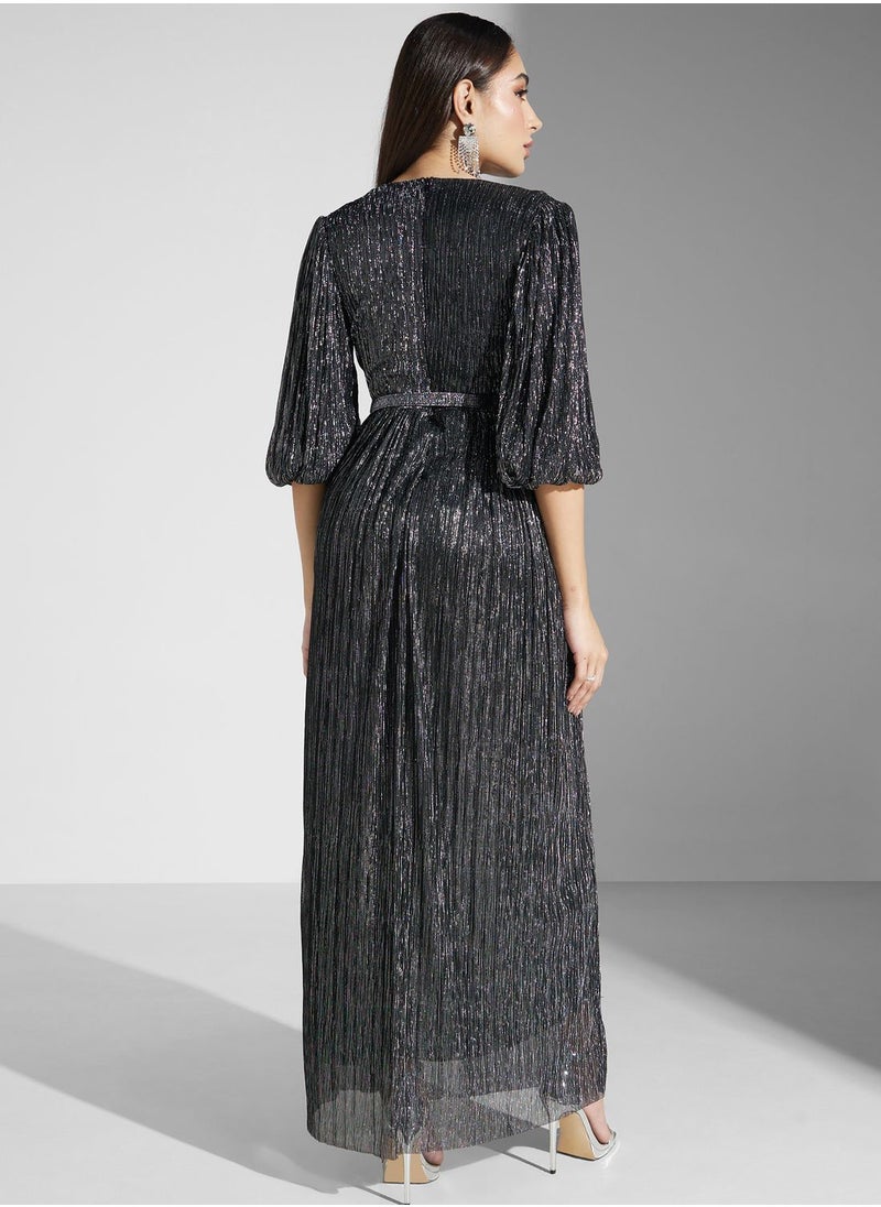 Ella Limited Edition - Shimmer Dress With Flouncy Sleeve - Image 1