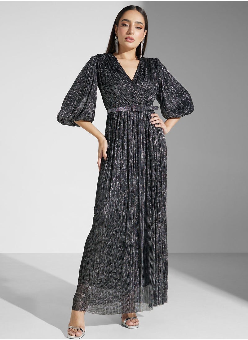 Ella Limited Edition - Shimmer Dress With Flouncy Sleeve - Image 1