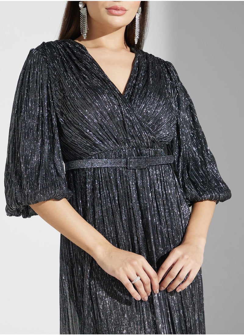 Ella Limited Edition - Shimmer Dress With Flouncy Sleeve - Image 1
