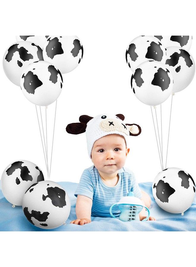 Gejoy Cow Balloons Latex Balloons Funny Print Cow Balloons For Birthday Party Supplies Decorations (24 Pieces) - Image 3