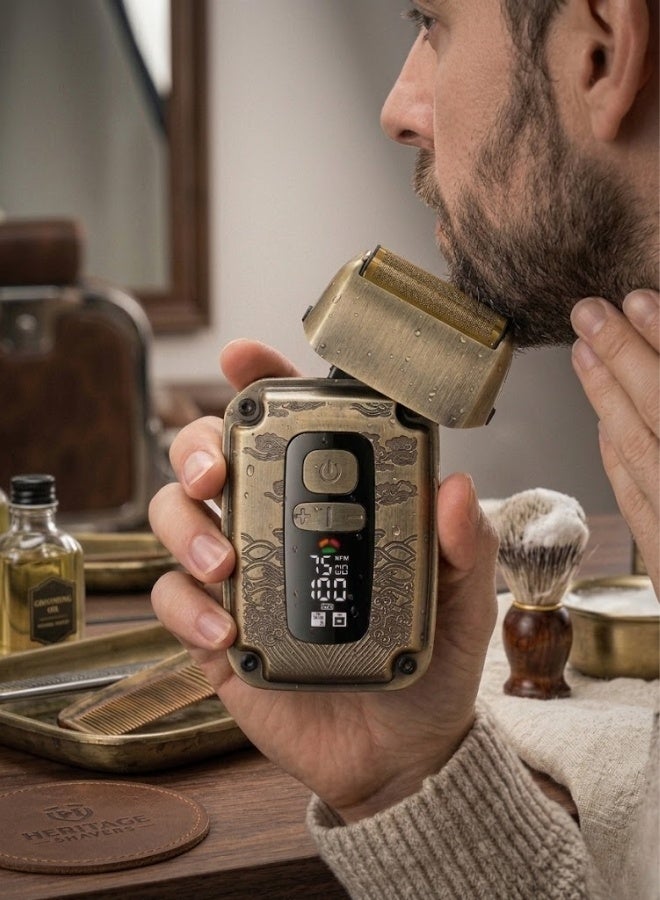ماكينة الحلاقة الاحترافية (Foil Shaver) بتصميم كلاسيكي | شاشة رقمية ومقاومة للماء - Image 5