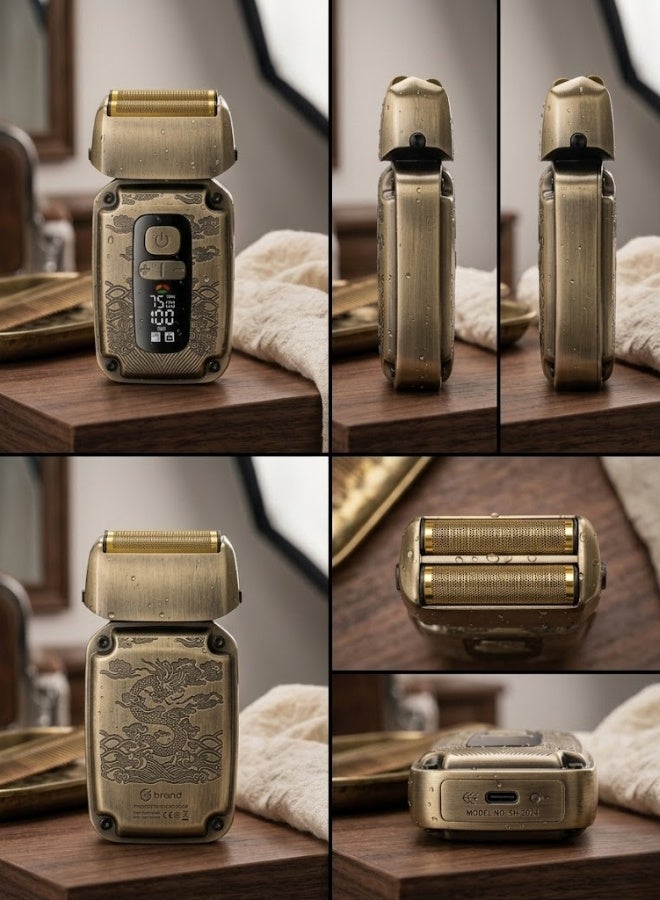 ماكينة الحلاقة الاحترافية (Foil Shaver) بتصميم كلاسيكي | شاشة رقمية ومقاومة للماء - Image 2