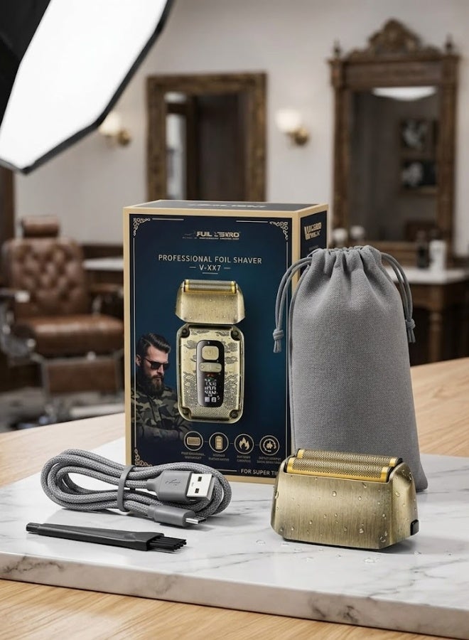 ماكينة الحلاقة الاحترافية (Foil Shaver) بتصميم كلاسيكي | شاشة رقمية ومقاومة للماء - Image 3