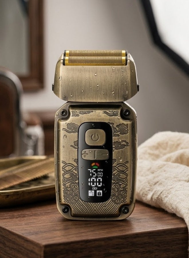 ماكينة الحلاقة الاحترافية (Foil Shaver) بتصميم كلاسيكي | شاشة رقمية ومقاومة للماء - Image 1