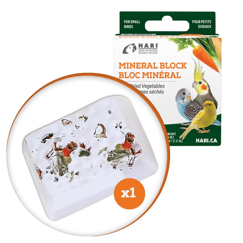 Hari Mineral Block for Birds with Dried Vegetables, Calcium Supplement Bird Treat - Image 3