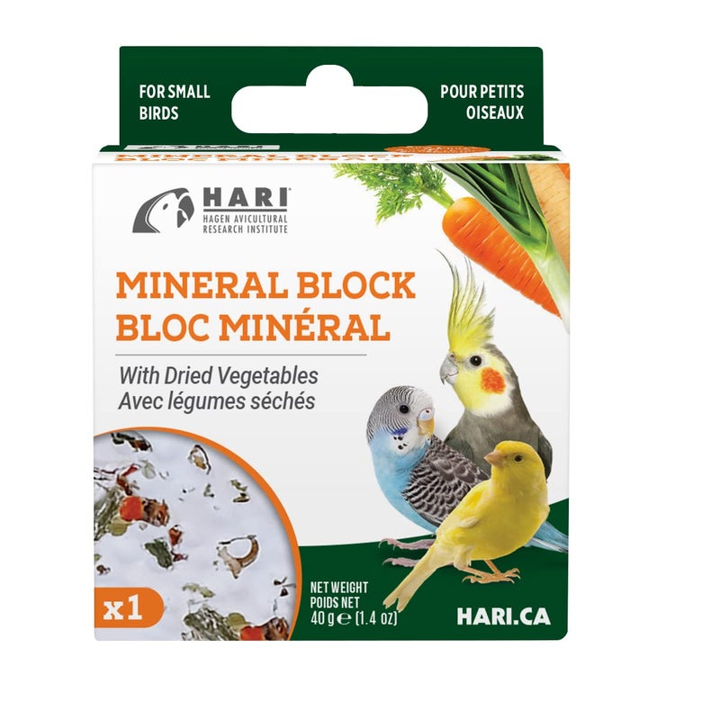 Hari Mineral Block for Birds with Dried Vegetables, Calcium Supplement Bird Treat - Image 1