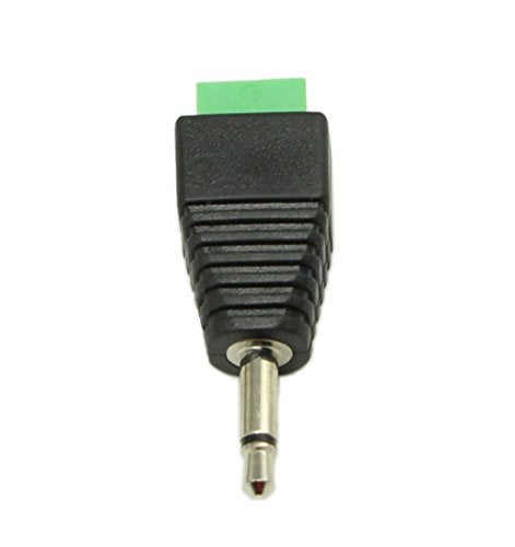 zdyCGTime 3.5mm TS Mono Male to 2 Pin Screw Terminal Female AUX Headphone Balum Converter Adapter (5-Pack) - Image 5