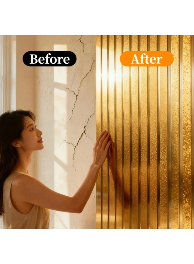 Modern 3D Stripe Geometric Self-Stick Wallpaper, Peel and Stick, Removable, 40x300cm - Image 4