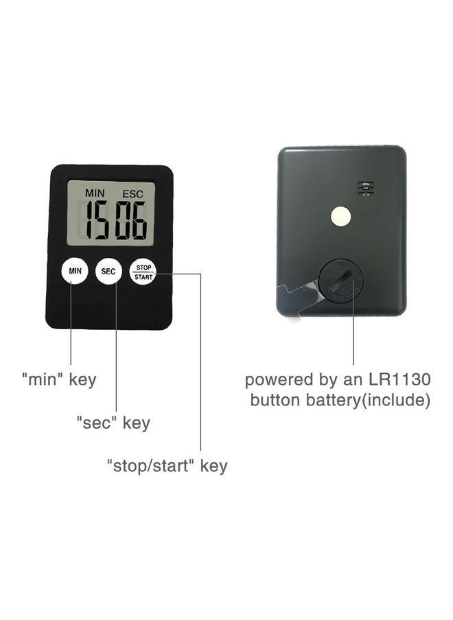 NIBEMINENT - Digital Kitchen Cooking Timer Countdown for with Large Number Display 99 Minutes 59 Seconds Setting Red 7.2*1*5.5cm - Image 1