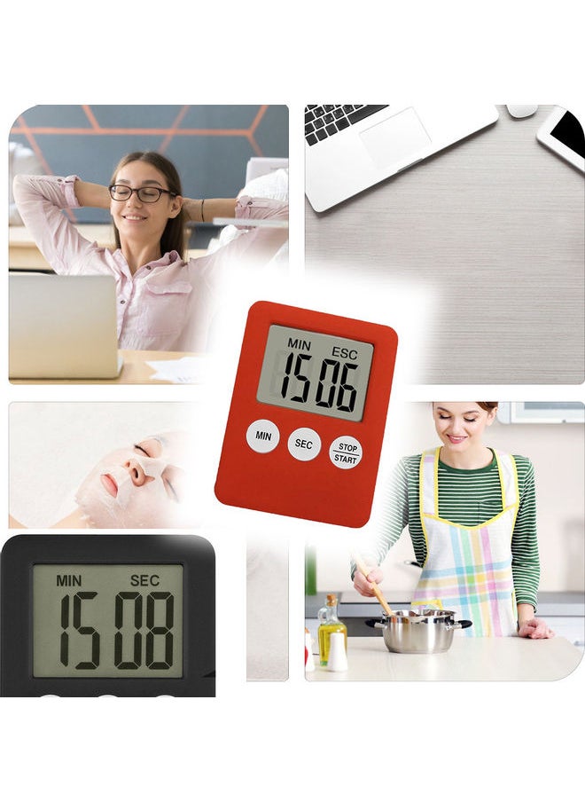 NIBEMINENT - Digital Kitchen Cooking Timer Countdown for with Large Number Display 99 Minutes 59 Seconds Setting Red 7.2*1*5.5cm - Image 1