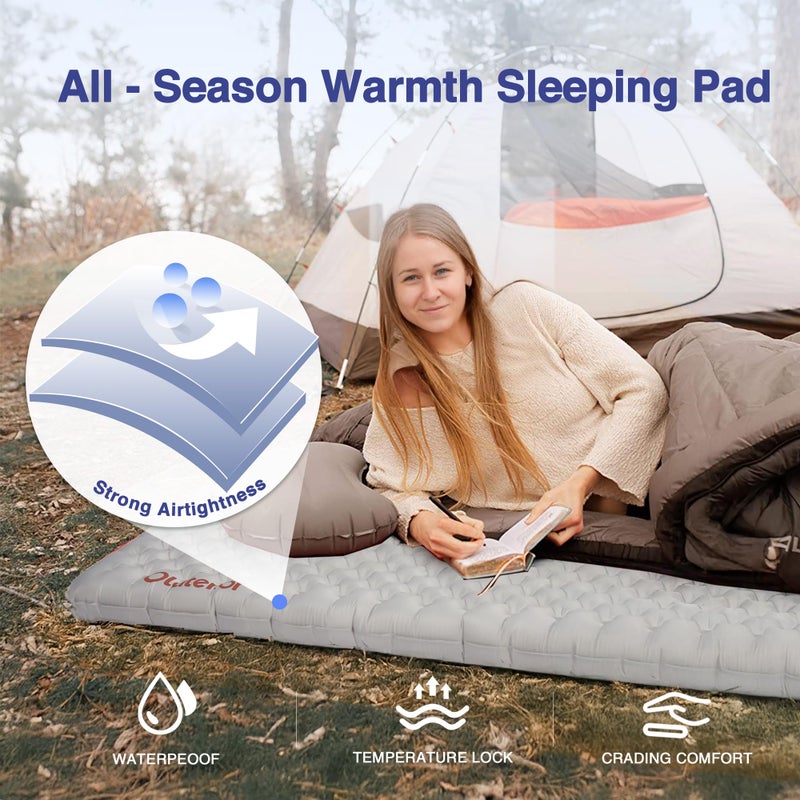Olaterior Ultralight Sleeping Pad 28oz, 7.2 R Insulated Inflatable Sleeping Pad, Lightweight Sleeping Mat for Camping, Hiking, Backpacking, Climbing with Inflatable Bag, Regular (70.9 Ã— 23.6in) - Image 5