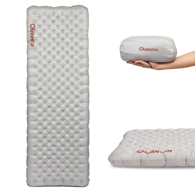 Olaterior Ultralight Sleeping Pad 28oz, 7.2 R Insulated Inflatable Sleeping Pad, Lightweight Sleeping Mat for Camping, Hiking, Backpacking, Climbing with Inflatable Bag, Regular (70.9 Ã— 23.6in) - Image 1