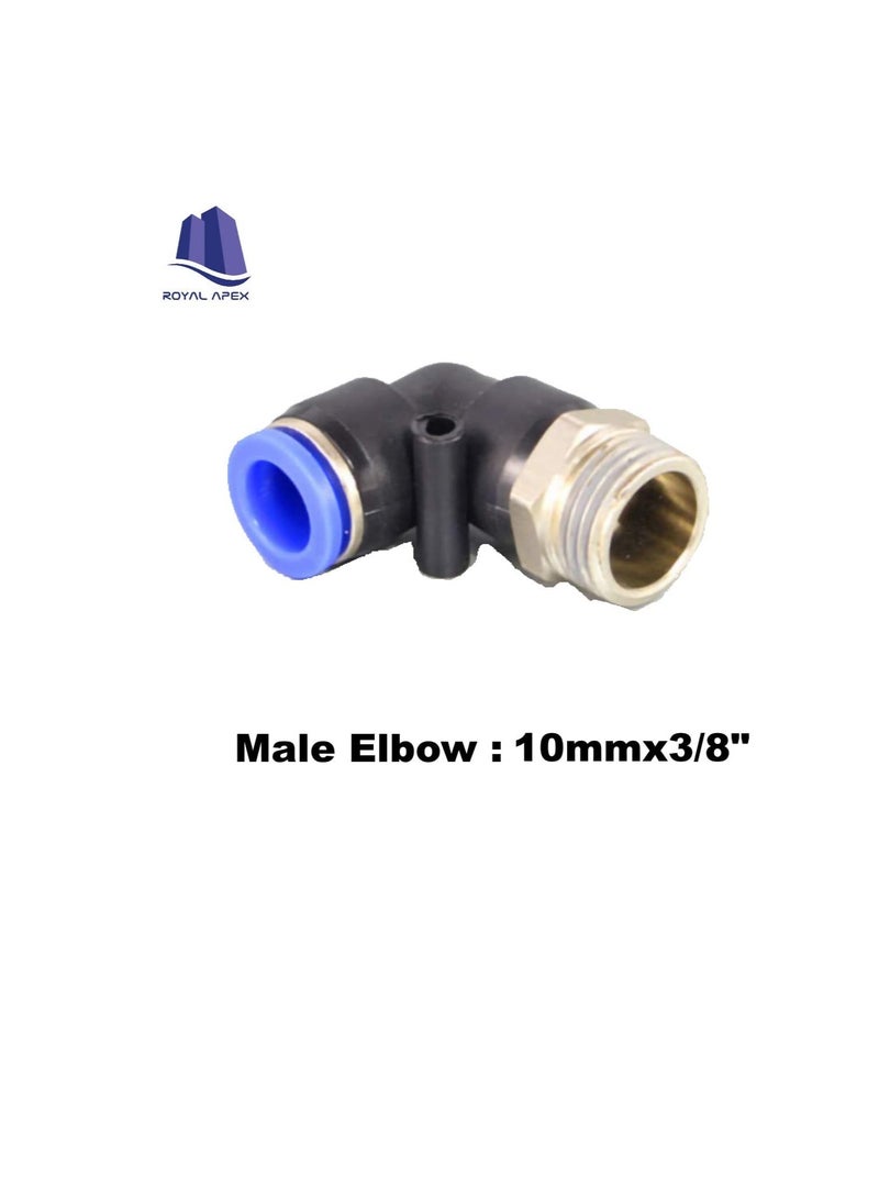 PU Pipe & Fittings Polyurethane | Pneumatic Pipe Push in to Connect Fittings (Male Elbow - Pack of 5, 10mmx3/8") - Image 3