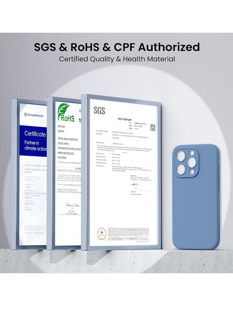 ELTRAZONE Compatible with iPhone 15 Pro Max Case Shockproof with 2pcs Screen Protectors, Waterproof Liquid Silicone Rubber Full Cover Protective Case for iPhone 15 Pro Max 6.7 inch-French Blue - Image 5