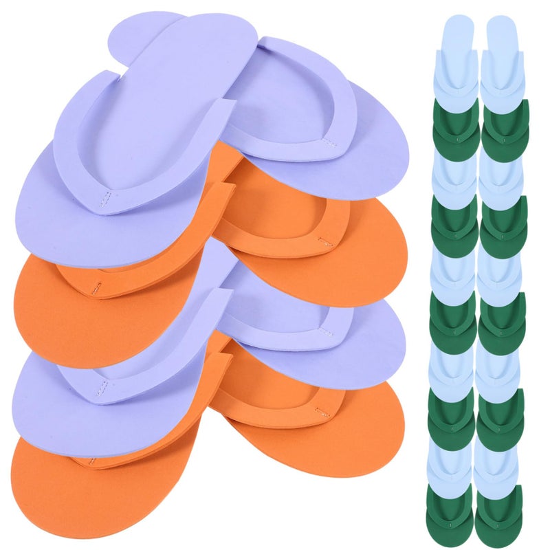 24 Pairs Disposable EVA Foam Pedicure Slippers For Salon Beach Party Guest Footwear - Image 2
