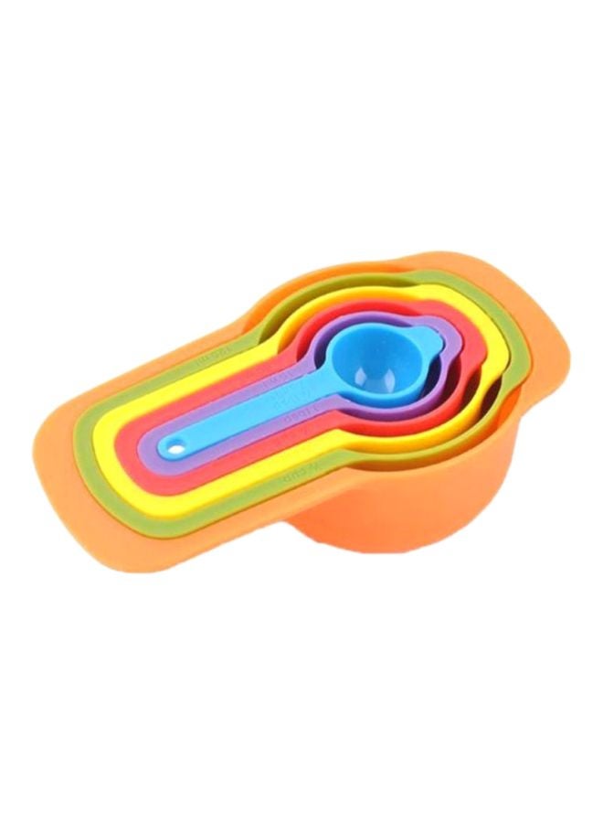 6-Piece Plastic Measuring Spoon Set Orange/Blue/Purple