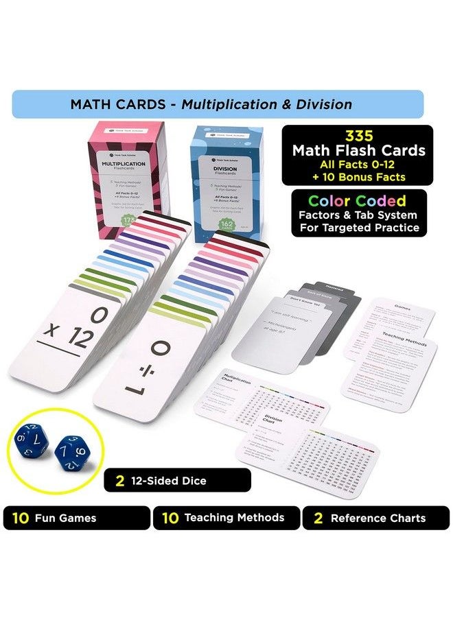 Ultimate Multiplication & Division Math Mastery Flash Cards Bundle: 711 Multiplication & Division Equations (All Facts 0 12) For Engaging 3Rd 6Th Grade Learning Color Coded Graphic Illustrations