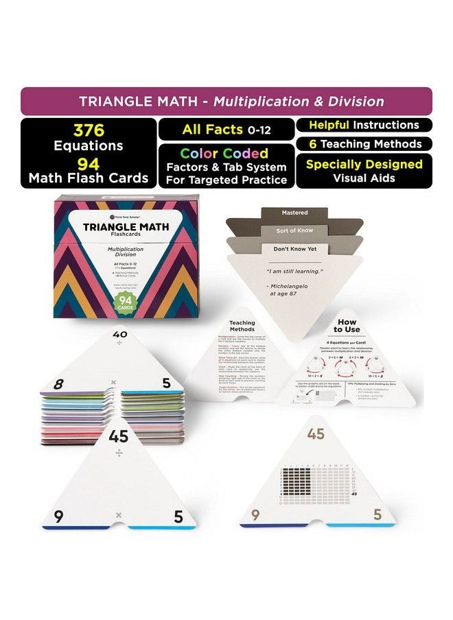 Ultimate Multiplication & Division Math Mastery Flash Cards Bundle: 711 Multiplication & Division Equations (All Facts 0 12) For Engaging 3Rd 6Th Grade Learning Color Coded Graphic Illustrations