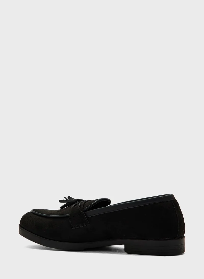 Robert Wood Faux Suede Tassel Casual Slip Ons