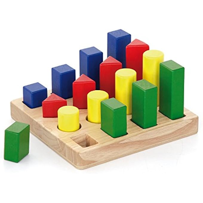 WOODEN EARLY DEVELOPMENTAL ACTIVITY SHAPE SEQUENCE BLOCKS TOY FOR KIDS AGES 2+ YEARS - Image 1