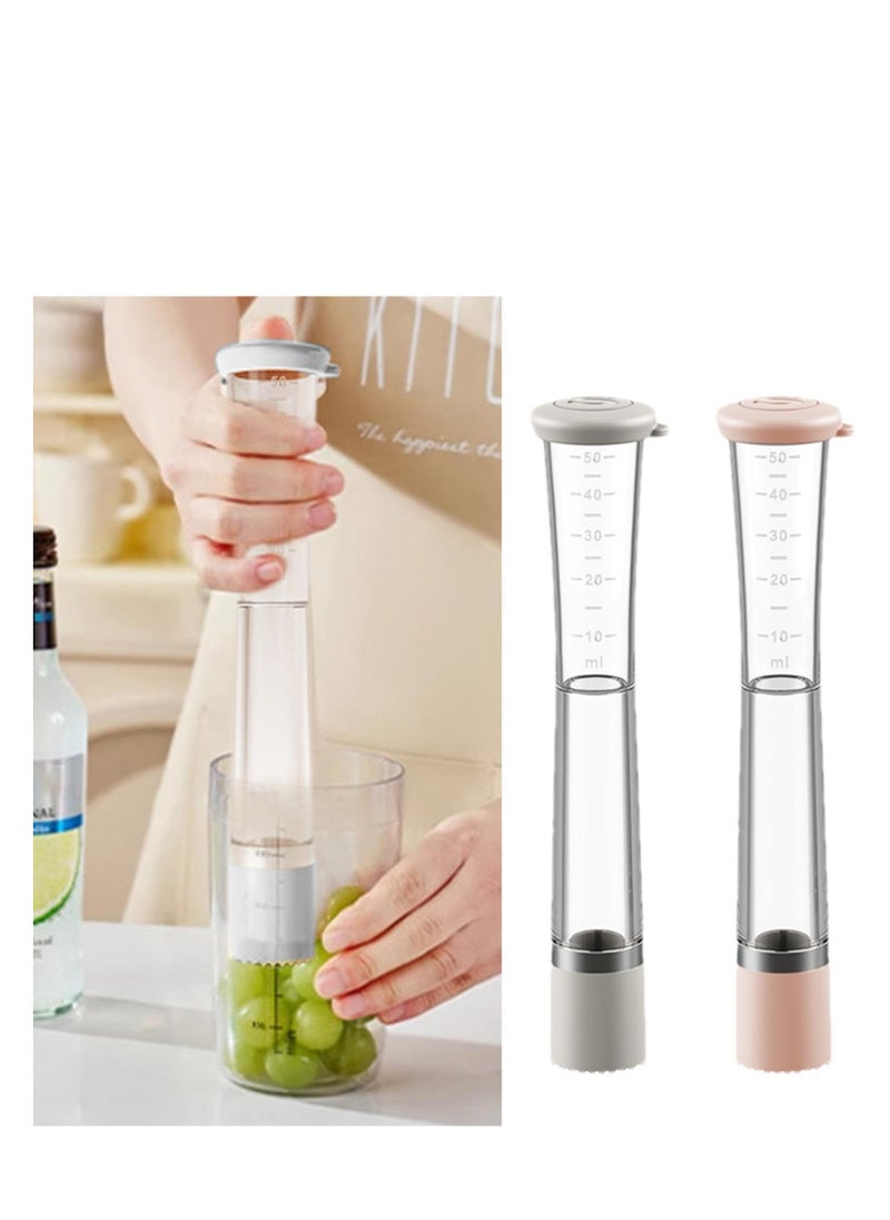 SYOSI - Lemonade Muddler, Cocktail Muddler with Measuring Cup, 2in1 Muddler and Measuring Tool Capability, for Making Delicious Mojitos, And Other Fruit Based Drinks And Beverages in Various Containers - Image 1