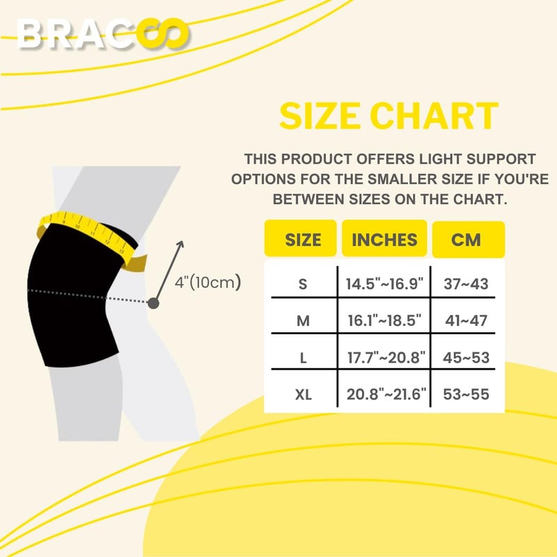 Bracoo Thin Knee Compression Sleeve for Knee Pain Women & Men, Brace Support with Patella Pad & Side Stabilizers, Breathable & Lightweight for Daily Use, Walking, Running, Workout, KE60 - Image 5