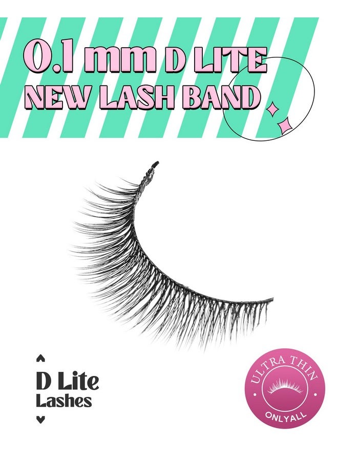 Onlyall - Natural Eyelashes Natural Look Small Lashes Short Eyelashes Natural Lashes False Eyelashes Wispy Eye Lashes Pack 10 Pairs D-M05 - Image 1