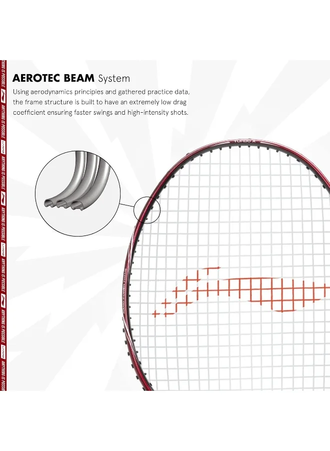 Li-Ning Li-Ning Turbo X 60 G5 Carbon Fibre Strung Badminton Racket with Free Full Cover