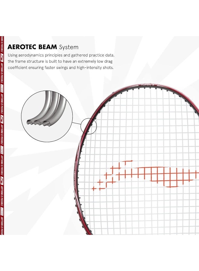Li-Ning Turbo X 60 G5 Carbon Fibre Strung Badminton Racket with Free Full Cover - Image 2