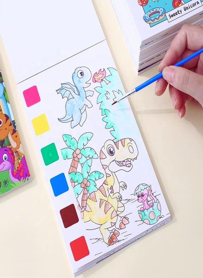 VIBA® Colouring Books with Paint Brush (Pack of 1) – Travel Activity Kit for Kids | Unisex Return Gifts for Boys & Girls | DIY Bookmark Colouring Set (Assorted) - Image 1