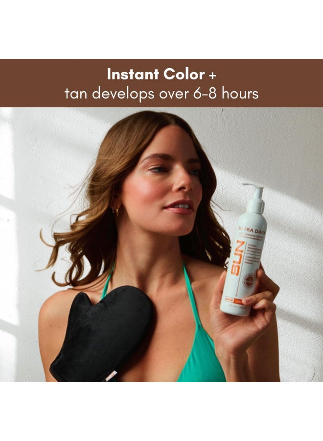 Sun Laboratories by Giesee Sun Laboratories Ultra Dark Self-Tanning Lotion for Body and Face - Sunless Tan Golden Glow - Dark - 8 fl oz Bottle  - Image 5