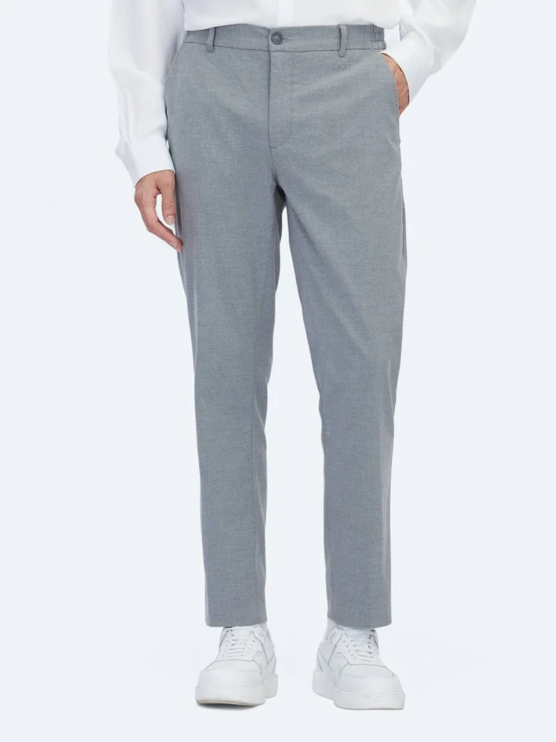 Kip Grey Weaving Jogging Fit Casual Trousers