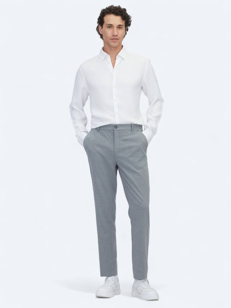 Kip Grey Weaving Jogging Fit Casual Trousers - Image 1